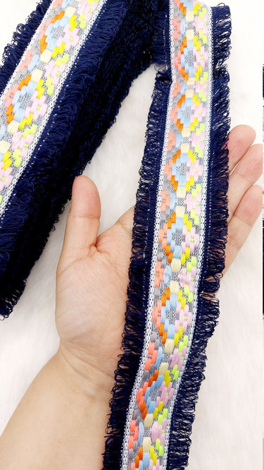Kilim Pattern Trim, Tassels Threads Fringe Trim, Summer Trim
